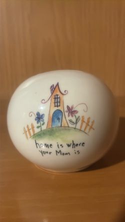 Home Is Where Your Mom Is Ceramic Bud Vase