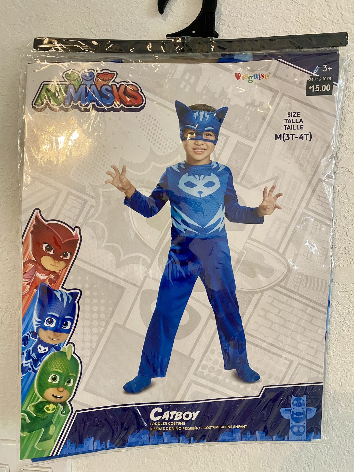PJ Masks Catboy Toddler size 3T-4T Boys Costume Disguise Jumpsuit Headpiece