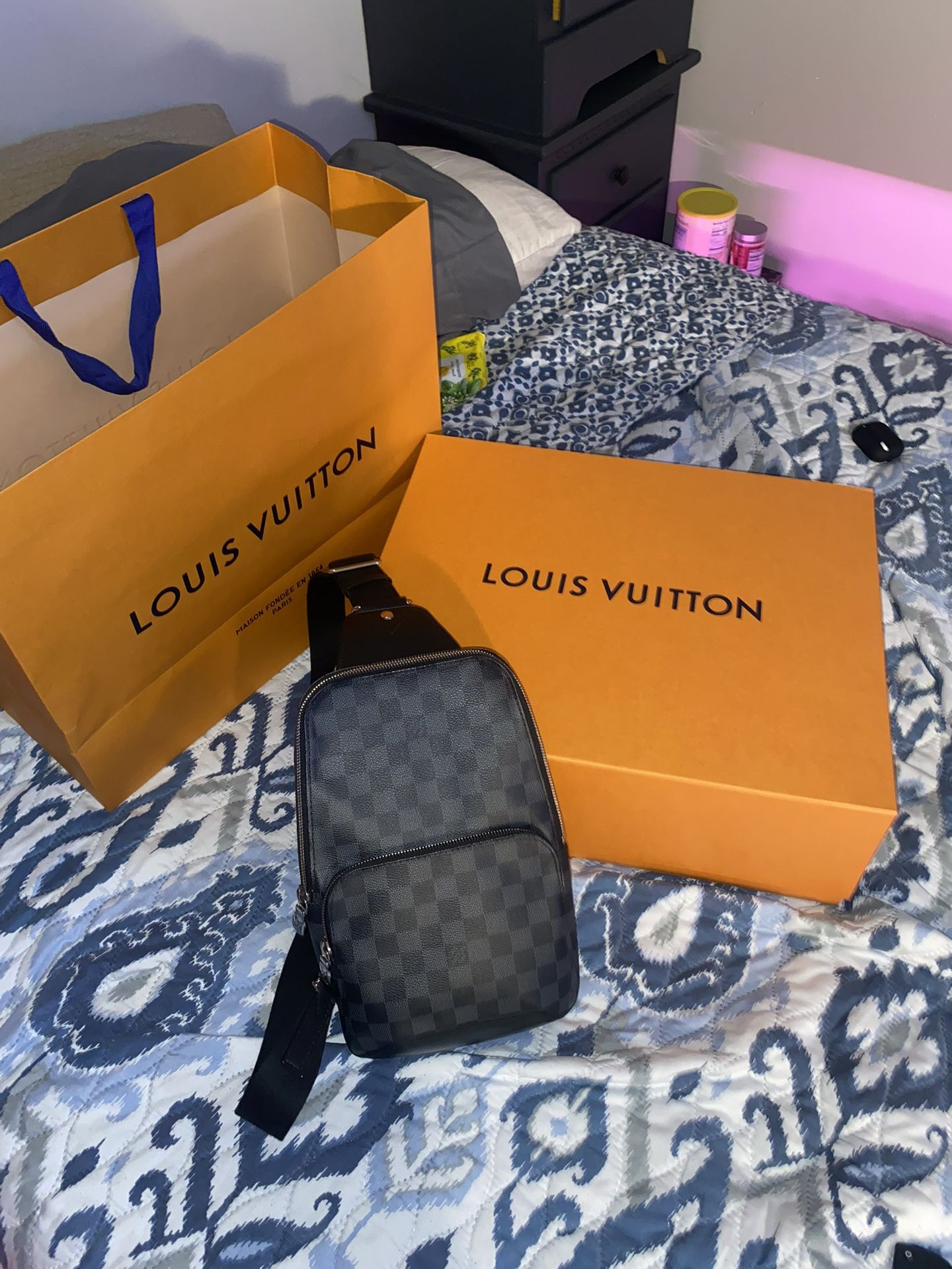 Authentic Louis Vuitton Avenue Sling Damier Graphite Backpack Bag Black for  Sale in Spring Hill, FL - OfferUp