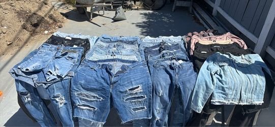 Jeans different sizes and brands