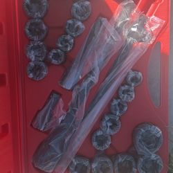 27Pcs 3/4" Drive Metric&SAE Cr-V Drop Forged Steel Impact Socket Tool Set