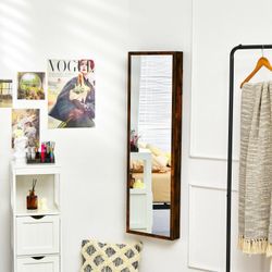 Mirror Jewelry Vanity Lock Case