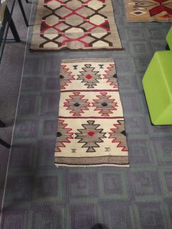 NATIVE AMERICAN WOLVEN RUG