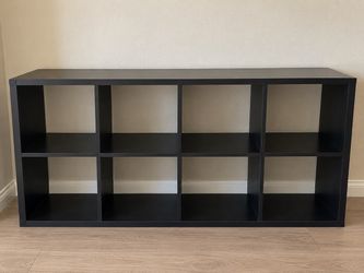 Shelves- Black 8-Cube Storage Shelf Unit