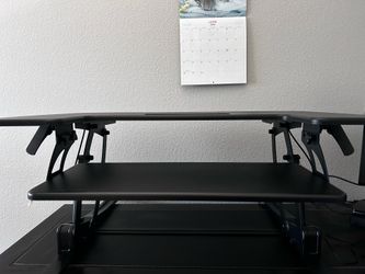 VIVO Black Standing Desk Monitor Riser
