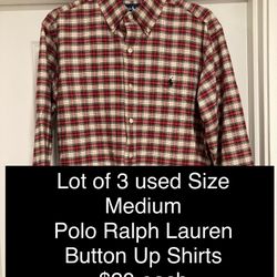 Polo Ralph Lauren Button Up Shirts Size Medium