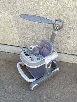 ［Brand New]3-in-1 Foldable Baby Walker - Music Car-Themed Walker with Wheels and Bouncing Foot Mat, Push-Behind Walker, Baby Walker with Sheds Design