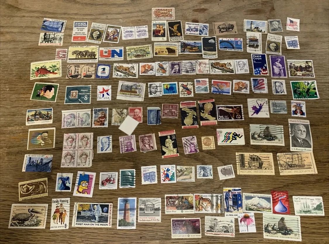 50 Pcs World Stamps Lot RANDOM   - VINTAGE STAMPS  From All Over The World - Bulk Worldwide Stamps RANDOM - Antique Retro Ephemera - Art Collectibles