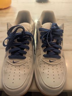 Nike Air Force 1 '07 White/Blue Gum Sole – Size 8 Men's