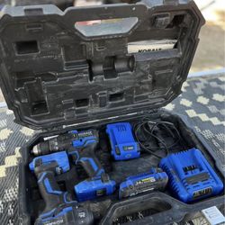 Kobalt 24V MAX cordless drill combo kit