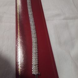 Diamond Tennis Bracelet Set In Silver 
