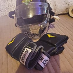 Martial Arts Head Gear And Gloves