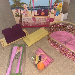 BARBIE SURF'S UP POOL & CABANA PLAYSET L9(contact info removed)  Open Box!