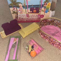 BARBIE SURF'S UP POOL & CABANA PLAYSET L9(contact info removed)  Open Box!