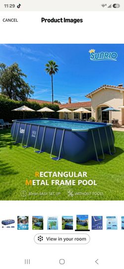 SUNRIO POOL  / ALBERCA 18 FT X 9 FT X 52 "