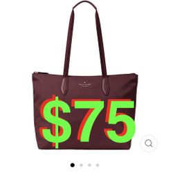 Kate Spade Mel Packable Tote Bag in Deep Berry wkr00625