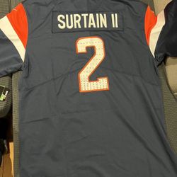 Navy Denver Broncos Surtain Jersey