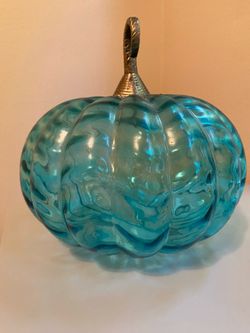 Teal Decorative Pumpkin