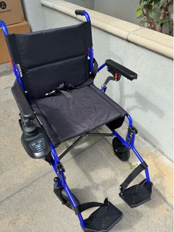 Zygenair YF001S 20" Wide Electric Wheelchair, 330 lbs Capacity, 500W Lightweight Foldable Power Wheelchair for Adults, Motorized Wheelchair with 12Ah