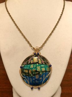Dichroic Glass Pendant. Hand Crafted Jewelry