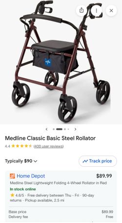 Medline Classic Basic Steel Rollator