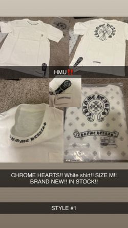 CHROME HEARTS!! WHITE TEE WITH DESIGN!! SIZE M!! BRAND NEW!!