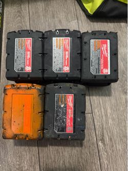 Milwaukee batteries 2-5.0ah,3-3.0ah  and 2- 2.0ah