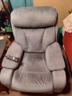 Lite blue power recliner