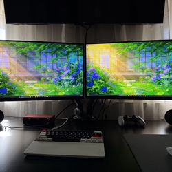 LG 27” 1440p 144hz 1ms Gaming Monitors and Stand