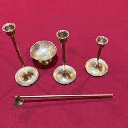 Solid Brass Candle Set