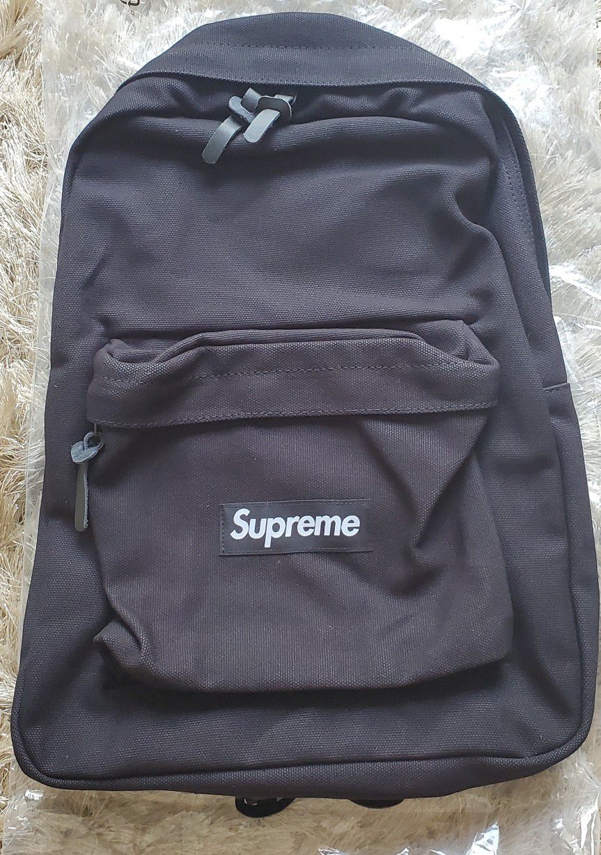 NEW | Supreme Canvas Backpack Black 