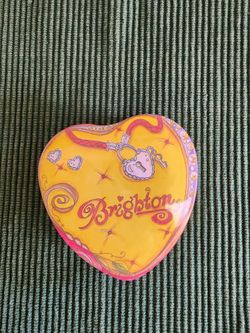 Brighton Jewelry  Metal Case/Gift/Heart Shaped/Earrings/Bracelets/Collectible/Tin 