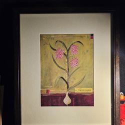 Vintage 70-80s Rare Hard To Find 22"X28" Art In Motion "FRITILLARIA" Whimsy Print by Sandrine Gayet