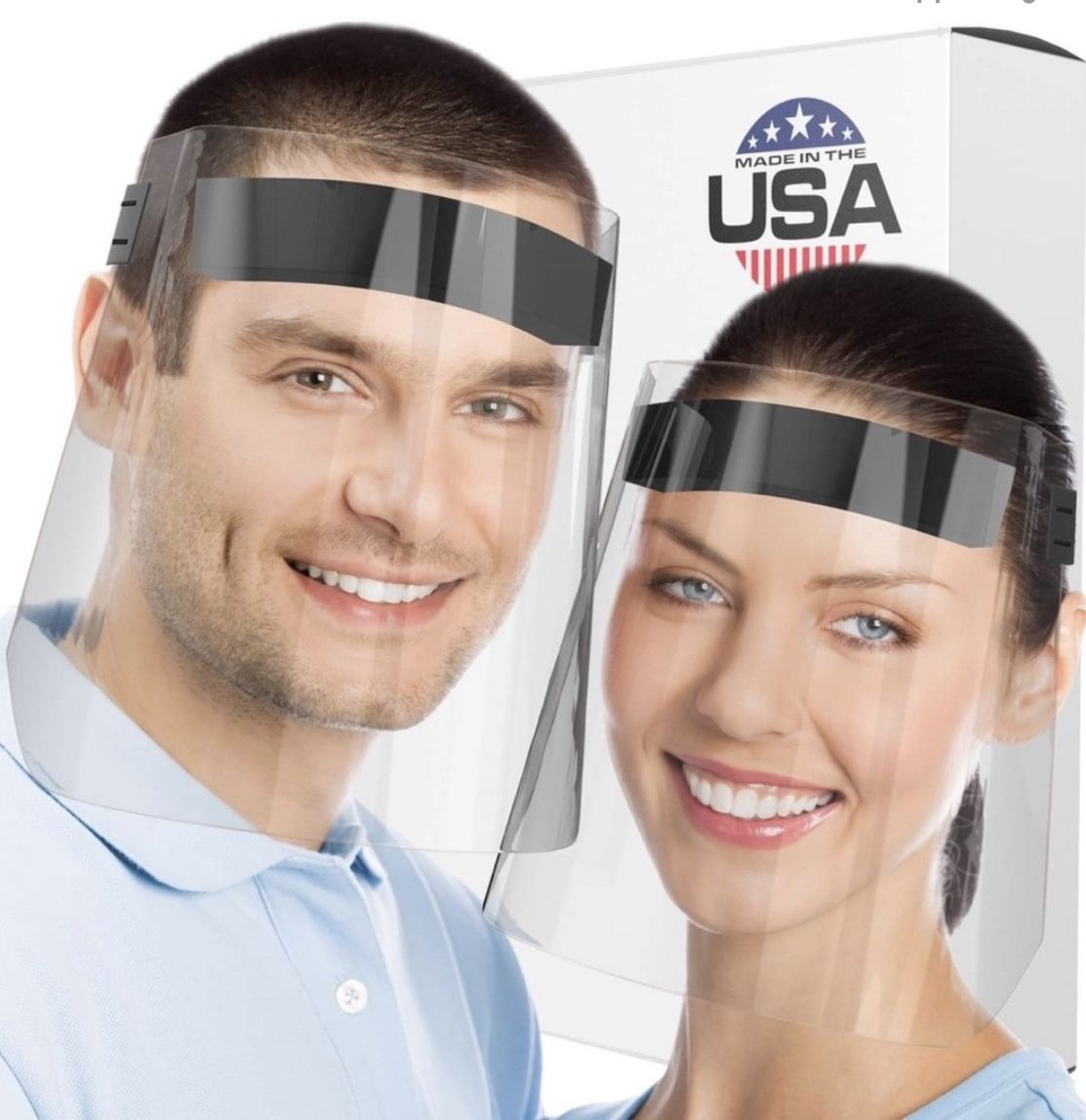 NWB! Face Shields Set Of 2 + Free Masks