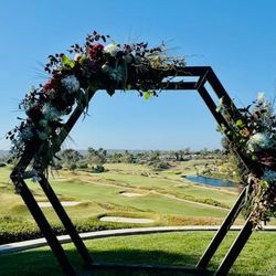 Arbor With Silk Flowers