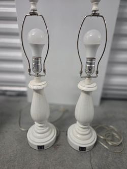 White Vintage Touch Lamps