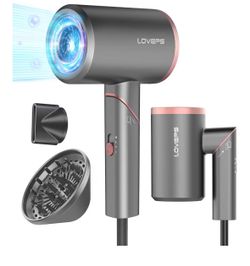 LOVEPS Hair Blow Dryer with Diffuser, 1800W Ionic Blow Dryer