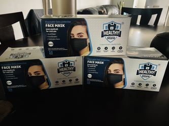 Black Disposable Face Masks 