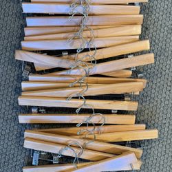 Natural Wood Hangers with Clips