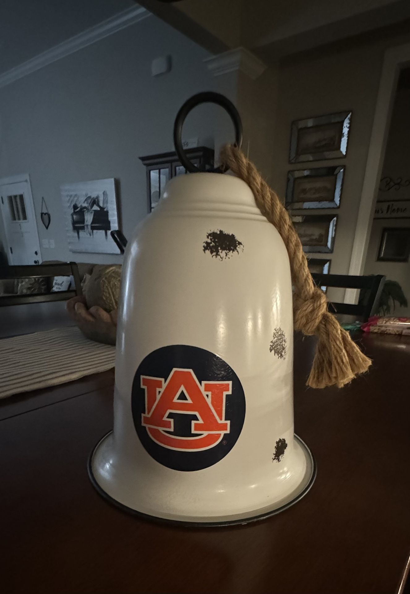 Auburn Ringing Metal Bell With Rope