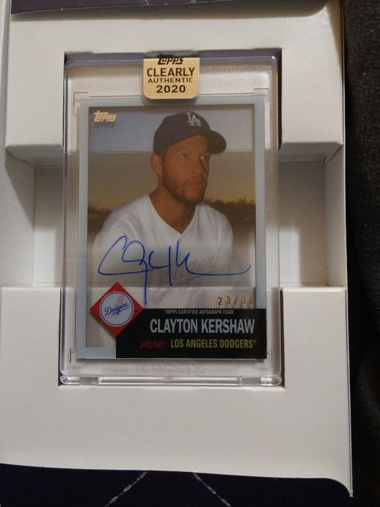 Topps clearly authentic Clayton Kershaw