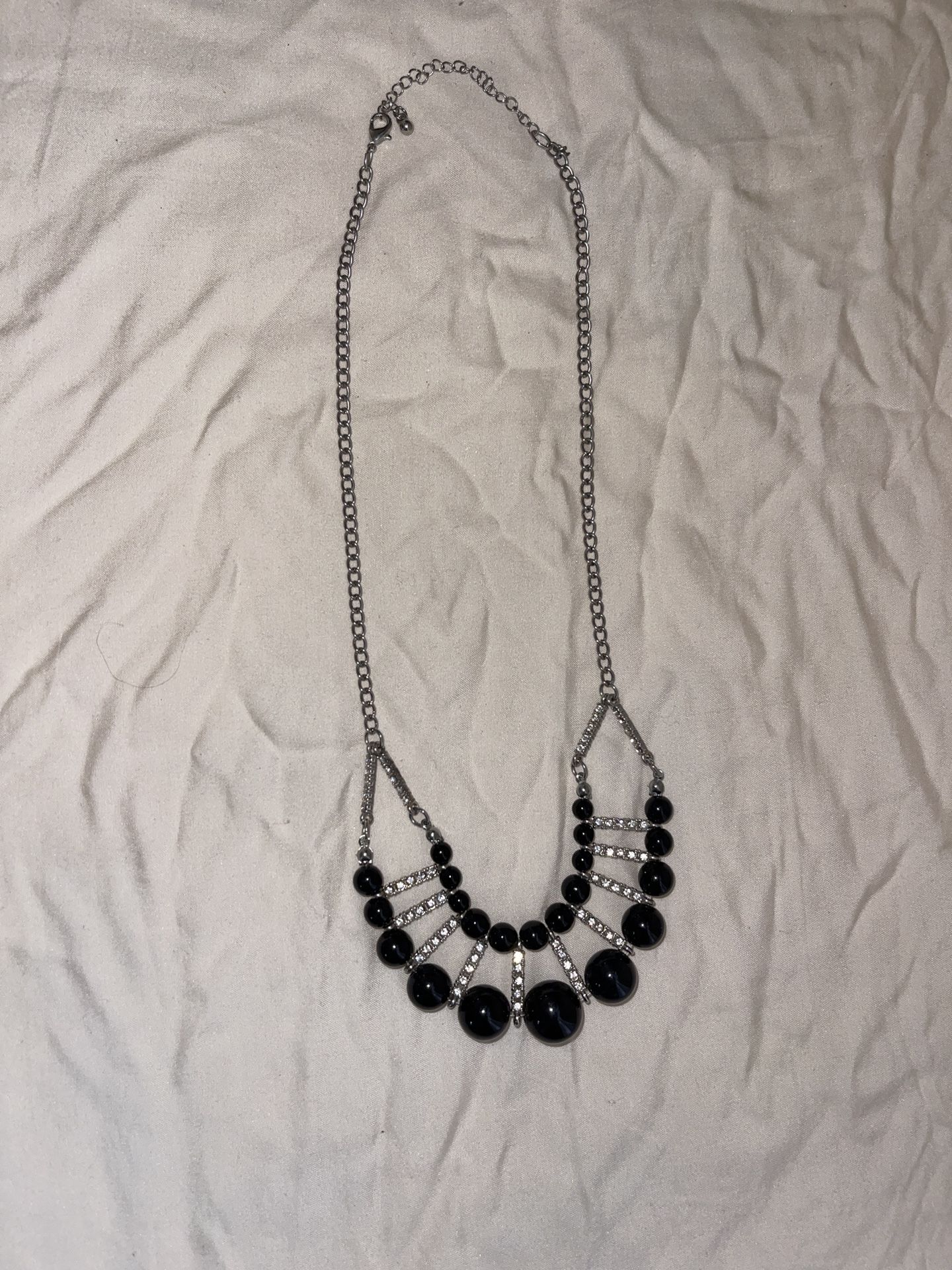 Vintage costume Necklace, large stone Choker 