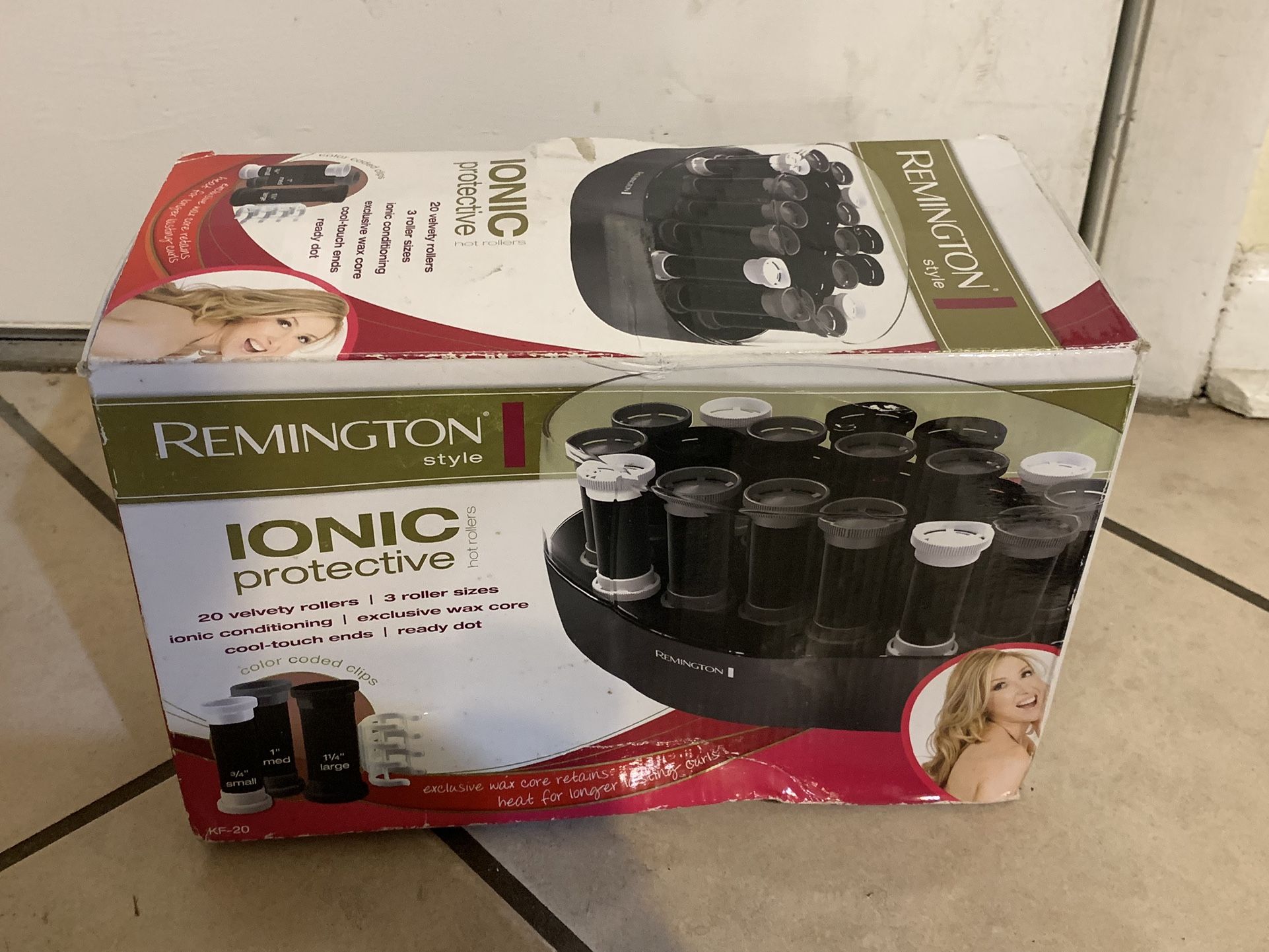 Remington Style Hot Rollers with Clips - 20 Velvet Flocked Ionic Pageant and Wax Core