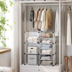 Cube Storage Organizer, Interlocking Plastic Cubes with Divider Design🎉🎉🎈