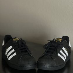 New Adidas Shoes Black + Gold - Superstar Size 10 Men’s