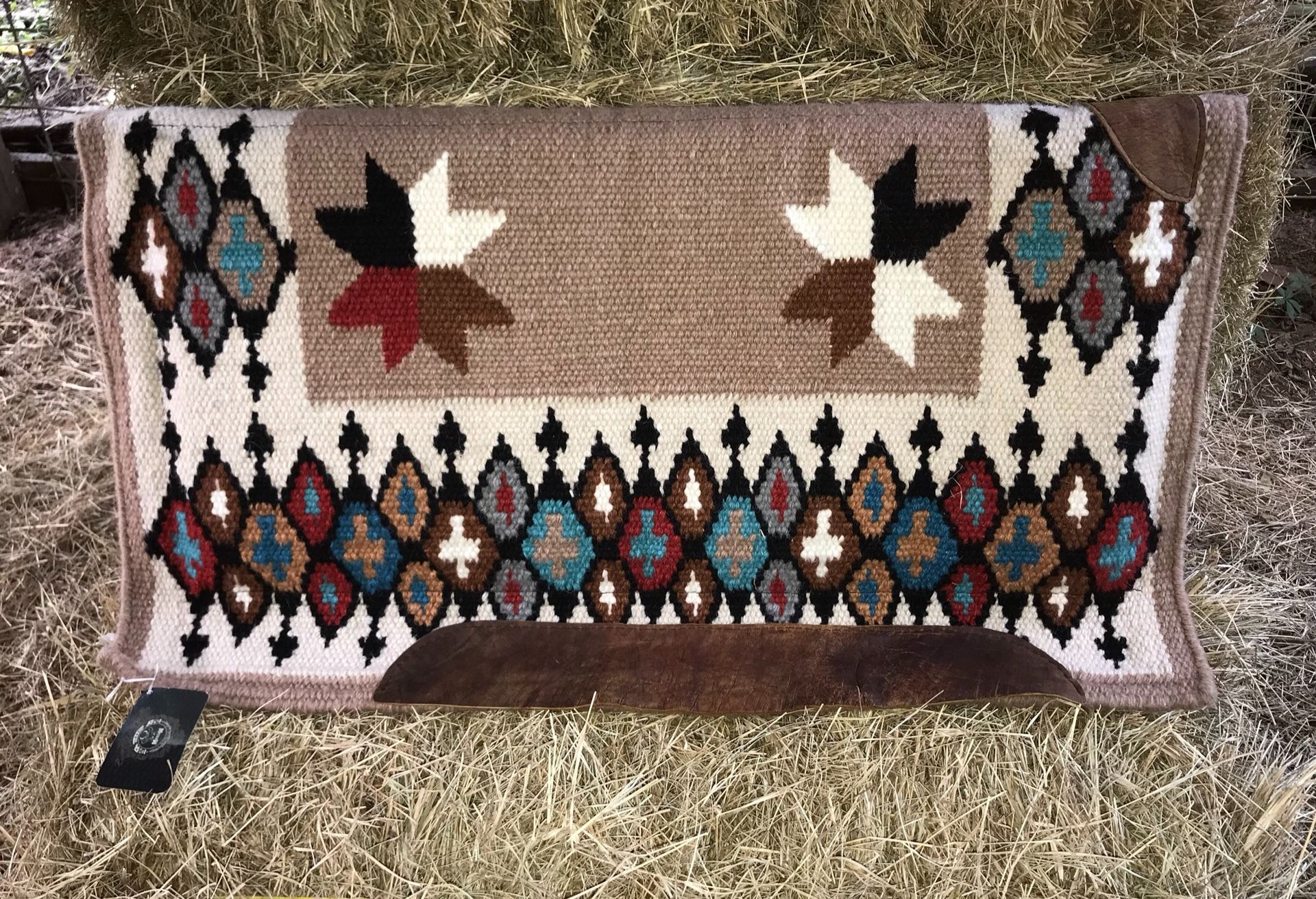 Saddle Blanket MadcoW brand. 100% Merino Mohair Wool Blend Handmade Shock Pad/Blanket.