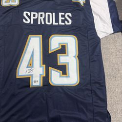 Darren Sproles Sigmed Autograph Custom Jersey - Beckett Coa - San Diego Chargers
