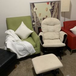 Living Room Furniture Set $189 For All. 🍀🍀🎈🍀🍀 Couch, House Furniture, Rocking Chairs, Coffee Table, Big Wall Picture. 