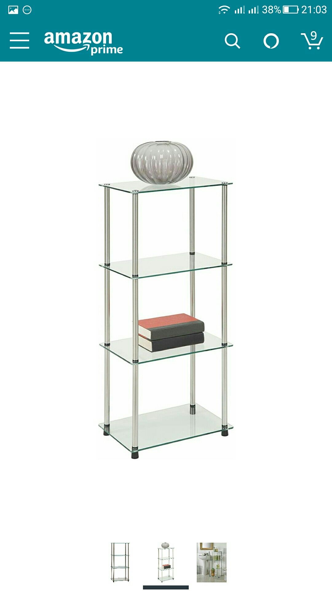 4 Tier Glass Shelf