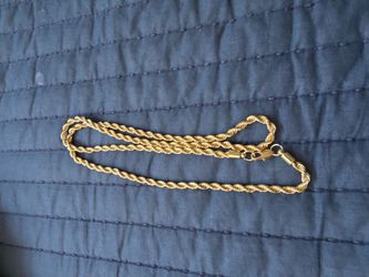 Gold Plated Rope Chain Necklace
